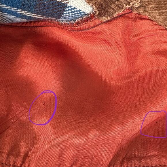 VTG Jordan & Cole USA Plaid Fringes Shacket Wool Blend L Western Barn Country - Picture 7 of 9